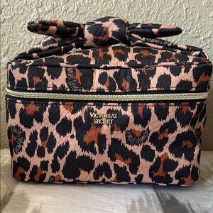 Victoria's Secret Pink and Black Leopard Cosmetic Case